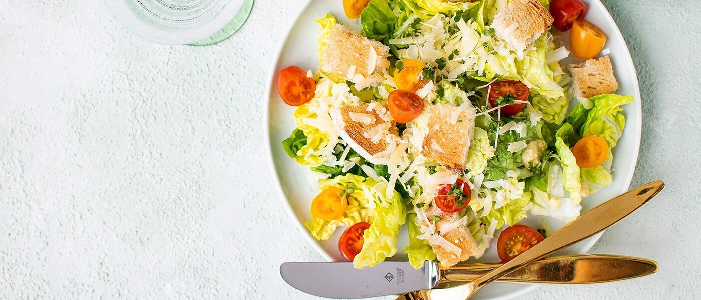 Salad and Bread For Breakfast